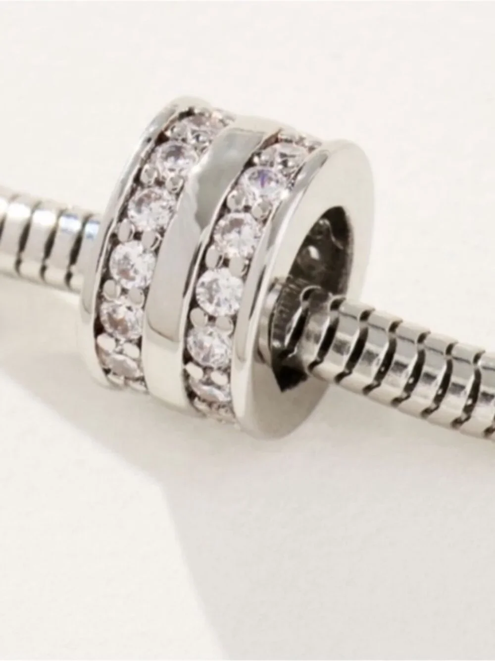 New! Anthropologie Silver Plated Crystal Charm Necklace (2019) NWT